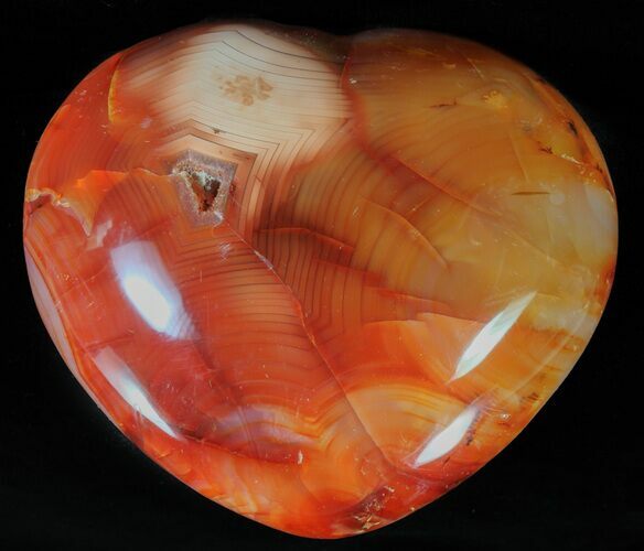 Colorful Carnelian Agate Heart #63070